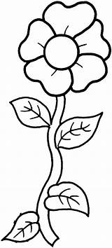 Printable Flowers Stems Kids Flower Coloring Pages Templates Clip Clipart Gif sketch template