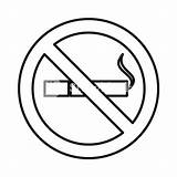 Smoking Drawing Sign Clipartmag Outline sketch template