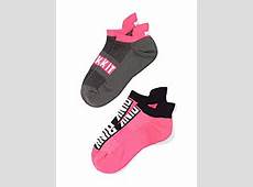 Victoria's Secret PINK Ultimate No Show Ankle Socks Set Neon Hot Pink