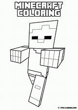Minecraft Coloring Steve Pages Printable Color Print Zombie Characters Kids Printables Mine Craft Azcoloring sketch template