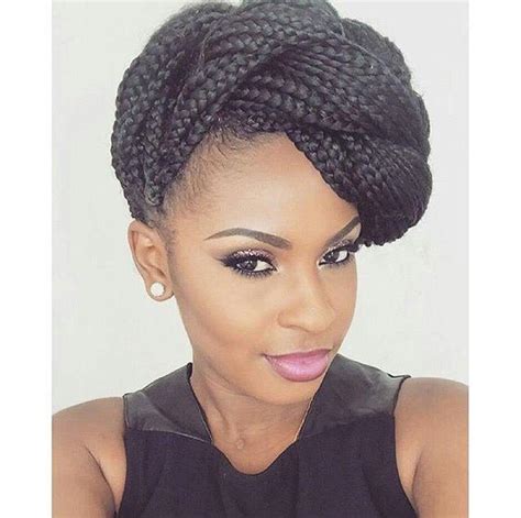 human hair color black girl box braids crochet braids on stylevore