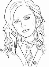 Hermione Granger Colorir Emma Hermoine Facile Hogwarts Jenni Fantasticas Disegnare Coloringhome sketch template
