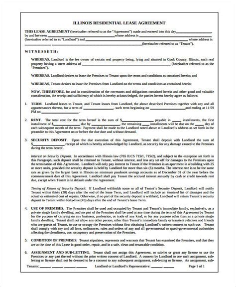 tenant lease agreement templates  word apple pages google docs