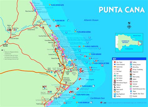 discovering  map  hotels  punta cana dominican republic map