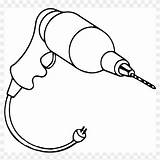 Tools Coloring Pages Drill Power Clipart sketch template