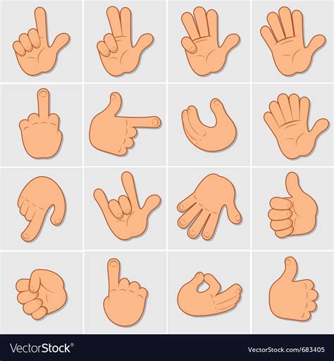hand signals royalty  vector image vectorstock