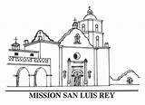 California Missions Mission San Luis Rey Francia Coloring Califa Culture Pages History Social Studies Native Multi Project Early Mis sketch template
