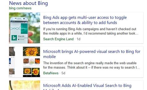 how can i remove news about from my bing search