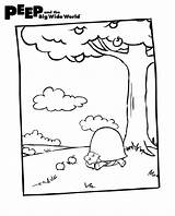 Peep Coloring Pages Newton Wide Big Sleeping Wgbh Indicia Trademarks Characters Related Show sketch template