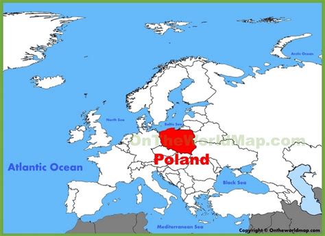 poland location on the europe map