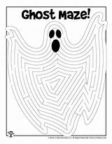 Maze Printable Ghost Halloween Mazes Kids Activity Printables Activities Print sketch template