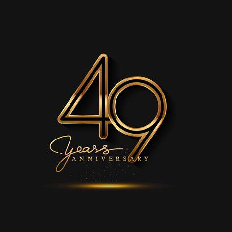 years anniversary logo golden colored isolated  black background