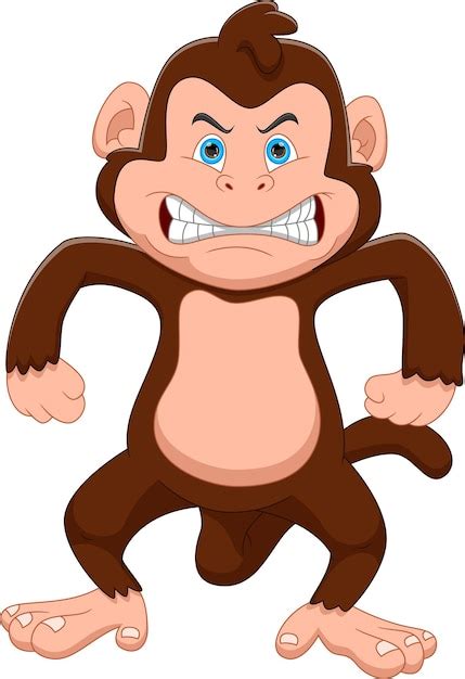 premium vector angry monkey cartoon  white background