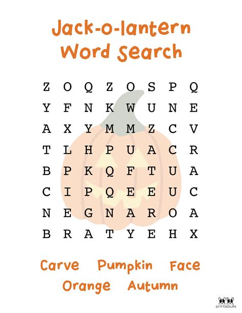 halloween printables word search