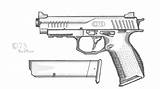 Gun Drawing First Hard sketch template