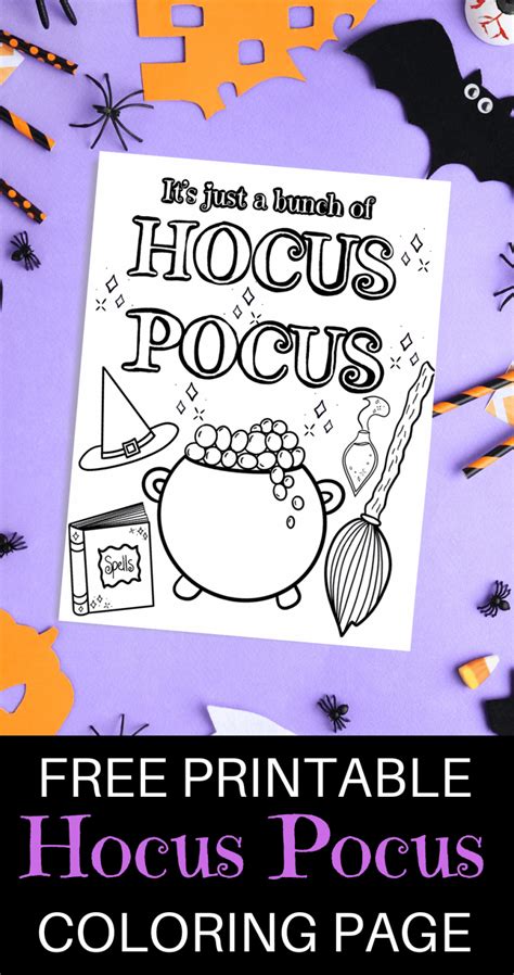 hocus pocus printable halloween coloring page