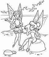Tinkerbell Coloring Pages Printable Kids Color Disney sketch template