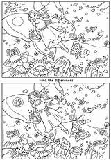 Valentines Find Difference Spot Hidden Differences Valentine Kids Activities Colouring Puzzles Between Pages Coloring Choose Board sketch template