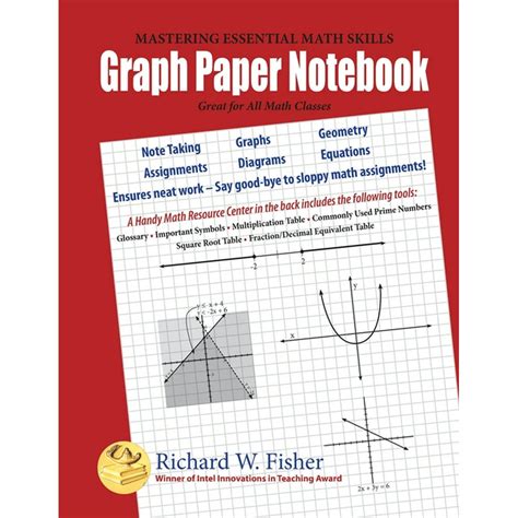 graph paper notebook great   math classes paperback walmart