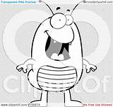 Flea Standing Happy Outlined Coloring Clipart Cartoon Vector Cory Thoman sketch template