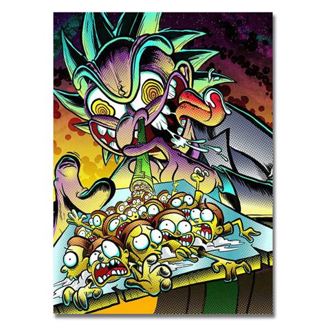Rick Morty Art Silk Poster Canvas 13x18 16x22inch Picture