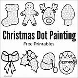 Dot Christmas Painting Printables Worksheets Bingo Preschool Activities Marker Kids Coloring Pages Winter Toddler Printable Do Theresourcefulmama Holiday Toddlers Kid sketch template