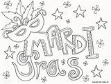 Mardi Gras Doodle Alley sketch template