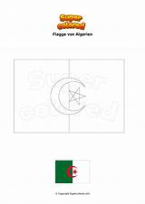Algerien Flagge Ausmalbild Bandera Argelia Drapeau Coloriage Supercolored Estonie Hiiumaa Principality sketch template