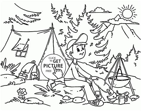 summer camp coloring page  kids seasons coloring pages printables