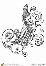 Coloriage Carpe Hugolescargot Koi Eau sketch template
