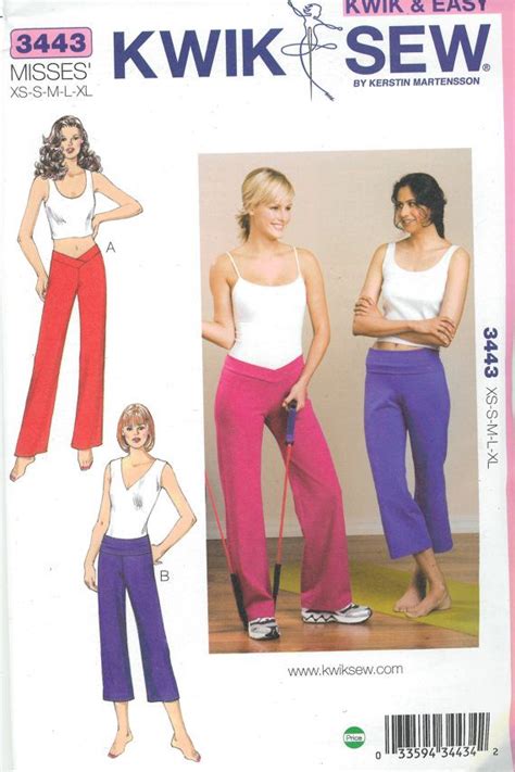Sewing Pattern Misses Out Of Print Pattern Yoga Pants Pattern In Two