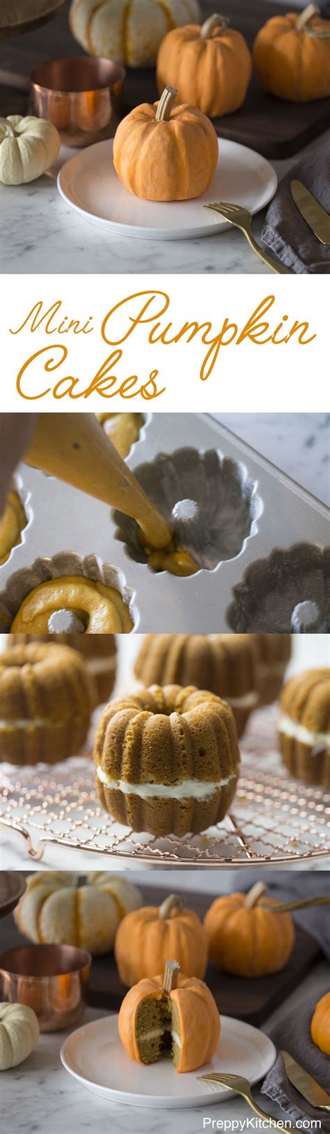 cutest mini pumpkin cakes  click    full recipe