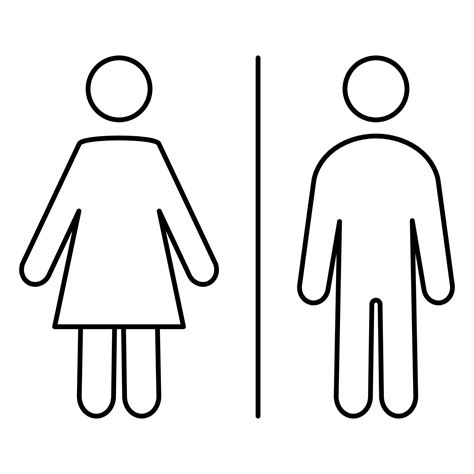 restroom icons man  woman symbol male female toilet sign wc