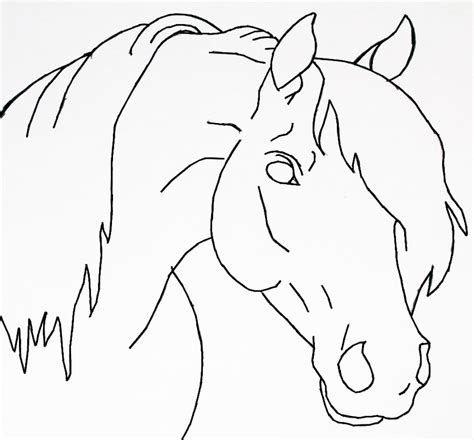 easy drawing  horse  getdrawings