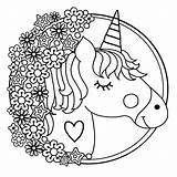 Unicorn Coloring Pages Adults Kids Printable Girls Adorable Animals Easy Dragon sketch template