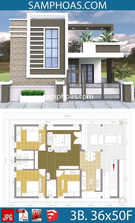 story house   bedroom plot  samphoas plan modern house plans small house