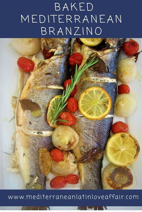 Baked Mediterranean Branzino Sea Bass Recipe Cooking Seafood