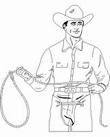 Cowboy Coloring Pages Printable Kids Tags sketch template