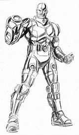 Cyborg Dc Coloring Pages Comics Superman Cyborgs Template Deviantart sketch template