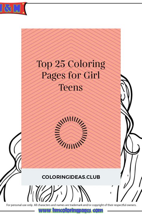 top  coloring pages  girl teens coloring pages  girls
