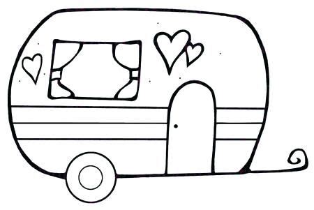 camper trailer coloring page coloring pages