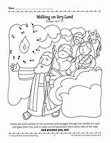 Moses Calf Golden Dot Coloring Bible Commandments Worksheet Storytime Template sketch template