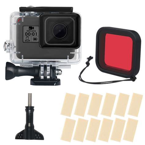 gopro hero  waterproof housing shell black white silver diving protective case