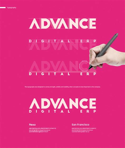 advance digital erp brand identity  behance