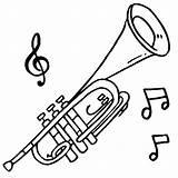 Trumpet Kolorowanki Instrumenty Muzyczne Trabka Darmowe Instrument Trąbka Dzieci Colouring Searchlock sketch template