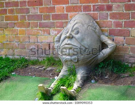 humpty dumpty statue wall stock photo  shutterstock
