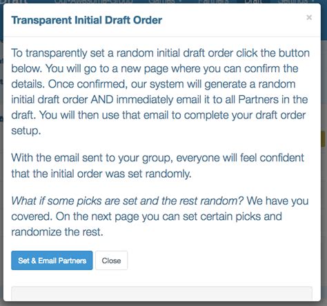 draft order generator