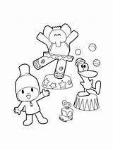 Pocoyo Coloring Pages Printable Kids Color sketch template