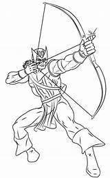 Hawkeye Coloring Avengers sketch template