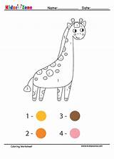 Giraffe Coloring Kidzezone sketch template